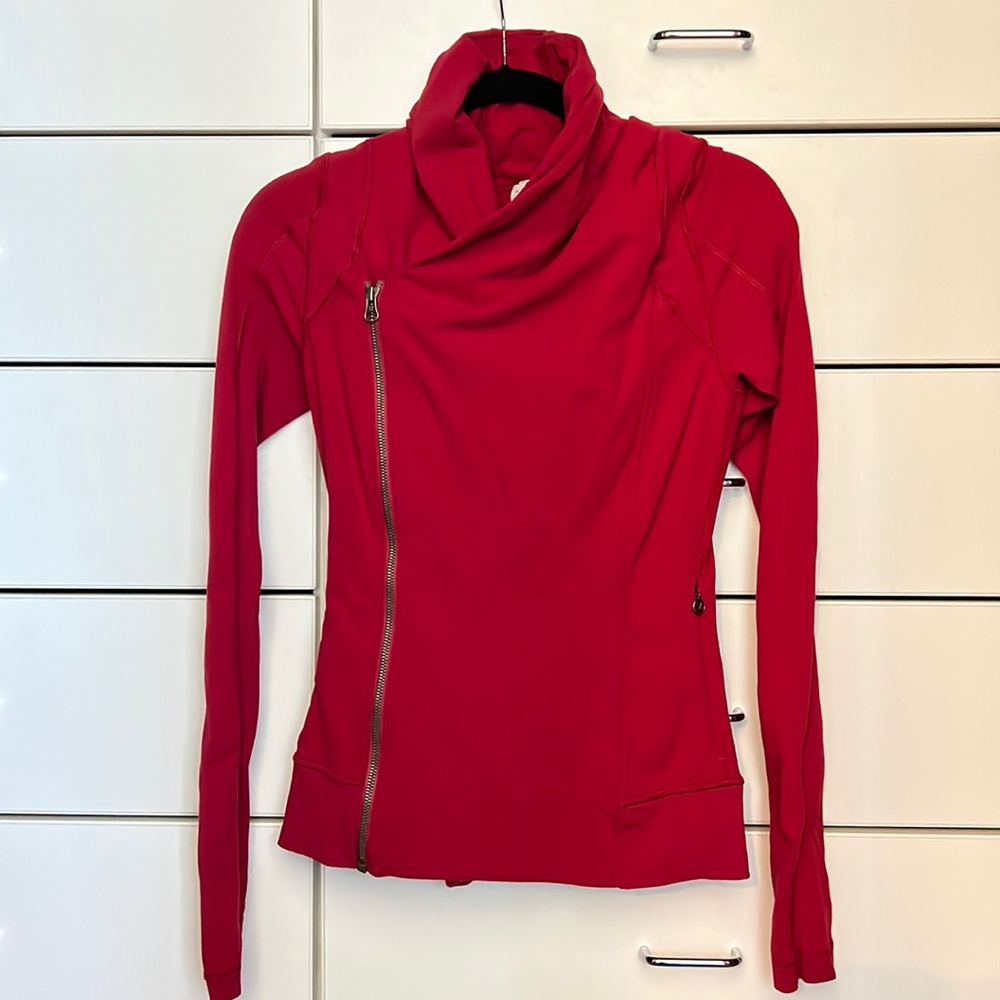Lululemon Define Jacket Moto Cross Zip Ruby Size 4